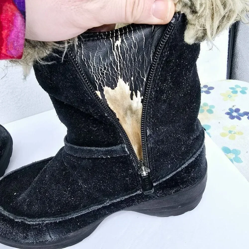 Sorel Northern Lite Tall Boots Leather Suede Black 7